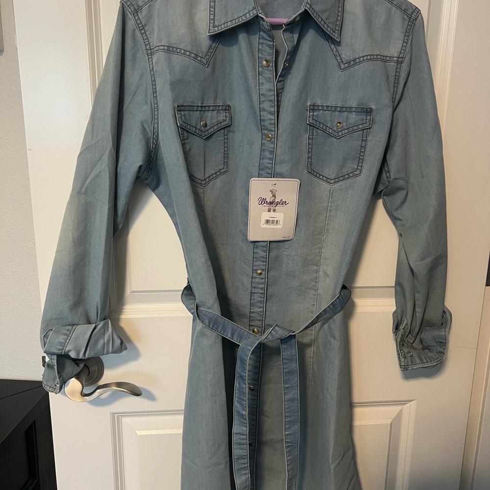 Wrangler Light Blue Denim Shirt Dress